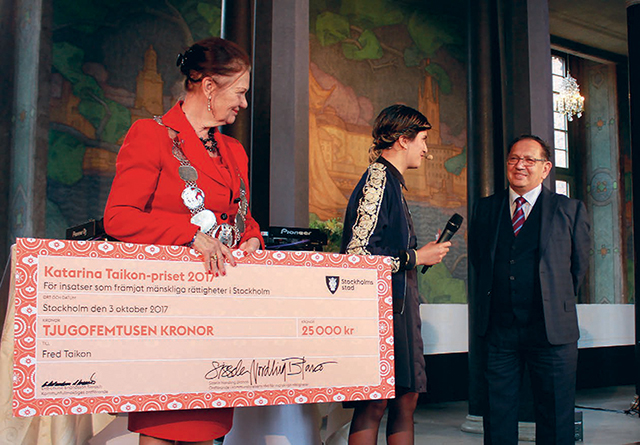 Det nyinstiftade Katarina Taikon-priset delade ut för andra gången den 3 oktober i år. Rörelsen #Vistårinteut får 50 000 kronor och Fred Taikon och Maria-Teresa Asplund får 25 000 kronor var. Ceremonin skedde i Prinsens galleri i Stockholms stadshus.